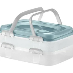 Pojemnik na ciasto dwupoziomowy Dolce 40x30x18 cm DOMOTTI