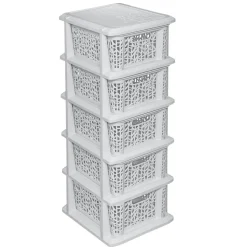 Regał z 5 koszykami Bamboo BRANQ