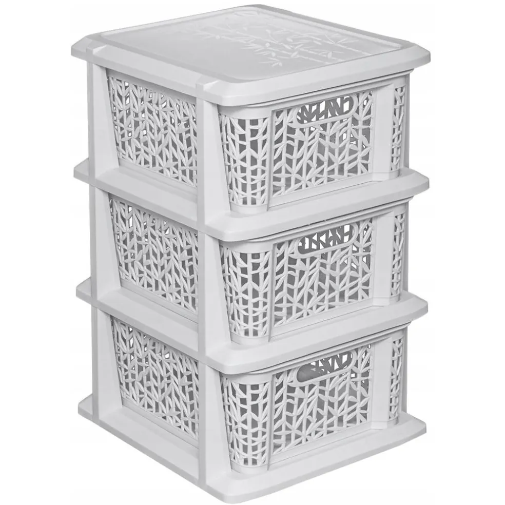 Regał z 3 koszykami Bamboo BRANQ