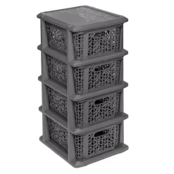Regał z 4 koszykami Bamboo BRANQ