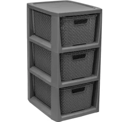 Regał z 3 koszykami Rattan BRANQ