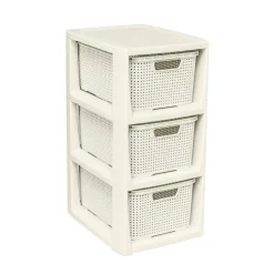 Regał z 3 koszykami Rattan BRANQ