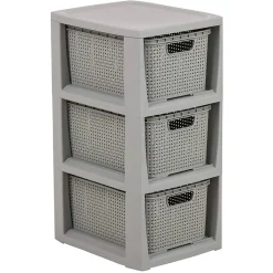 Regał z 3 koszykami Rattan BRANQ