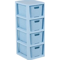 Regał z 4 koszykami Rattan BRANQ