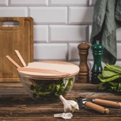 Salaterka Natural z pokrywą i sztućcami 23 cm AMBITION