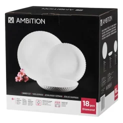 Serwis obiadowy dla 6 osób Diamond 18-elementowy AMBITION