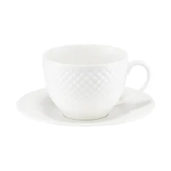 Spodek porcelanowy Grid 15,5 cm biały AMBITION