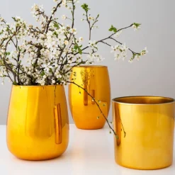 Wazon szklany Gold Deco 17 cm AMBITION