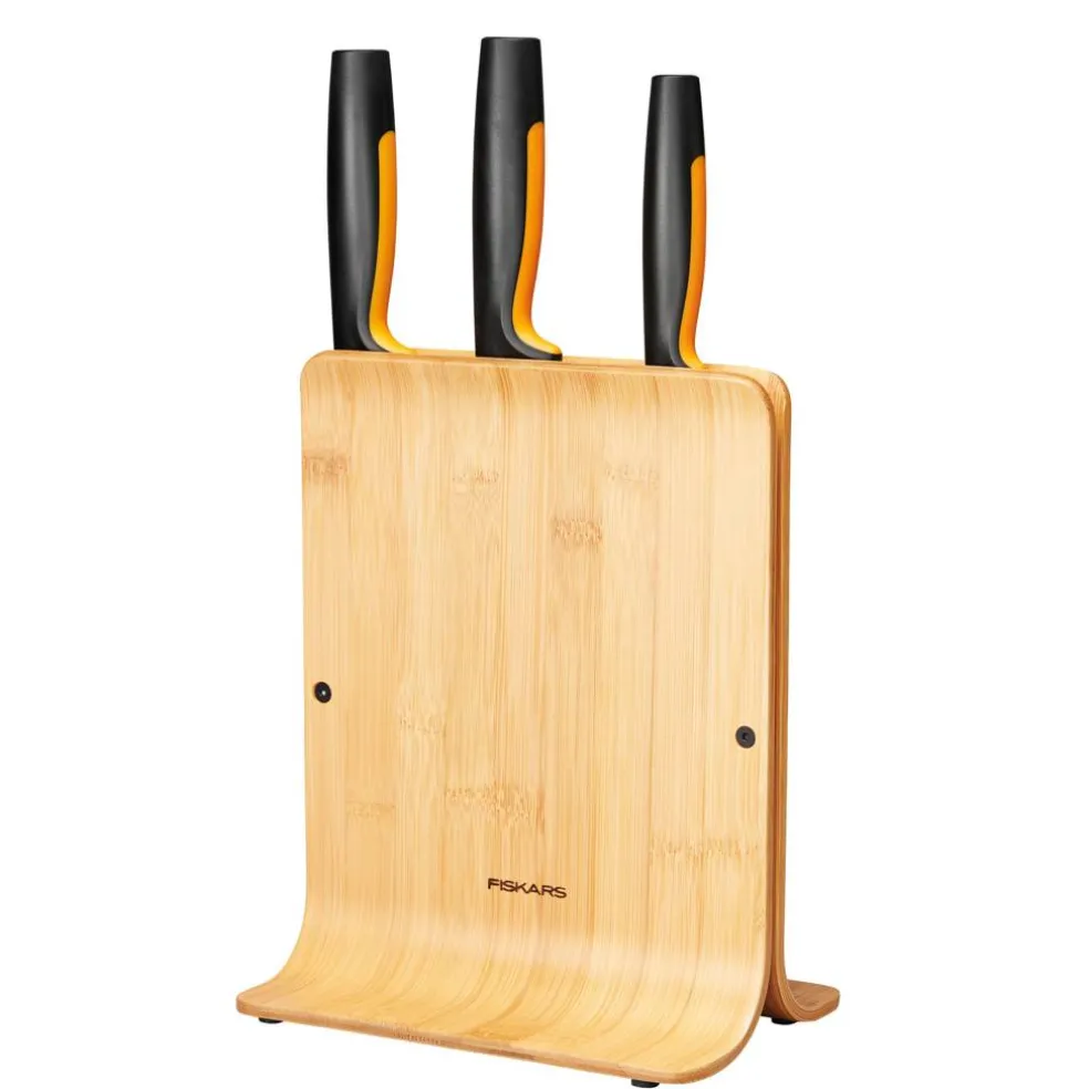 Zestaw 3 noży w bloku bambusowym Functional Form FISKARS